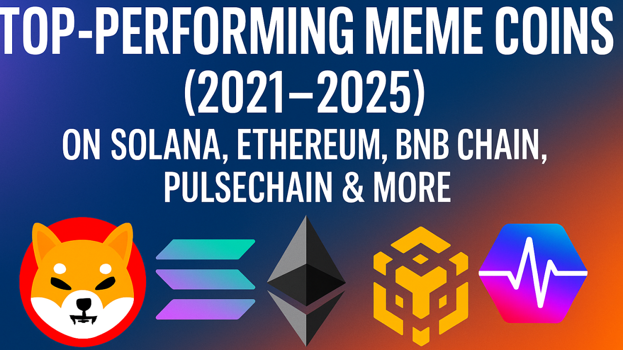 Top-Performing Meme Coins (2021–2025): Solana, Ethereum, BNB Chain, Pulsechain & More